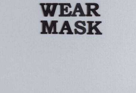 Safety Precautions - Wear Mask Slogan On Gray Background